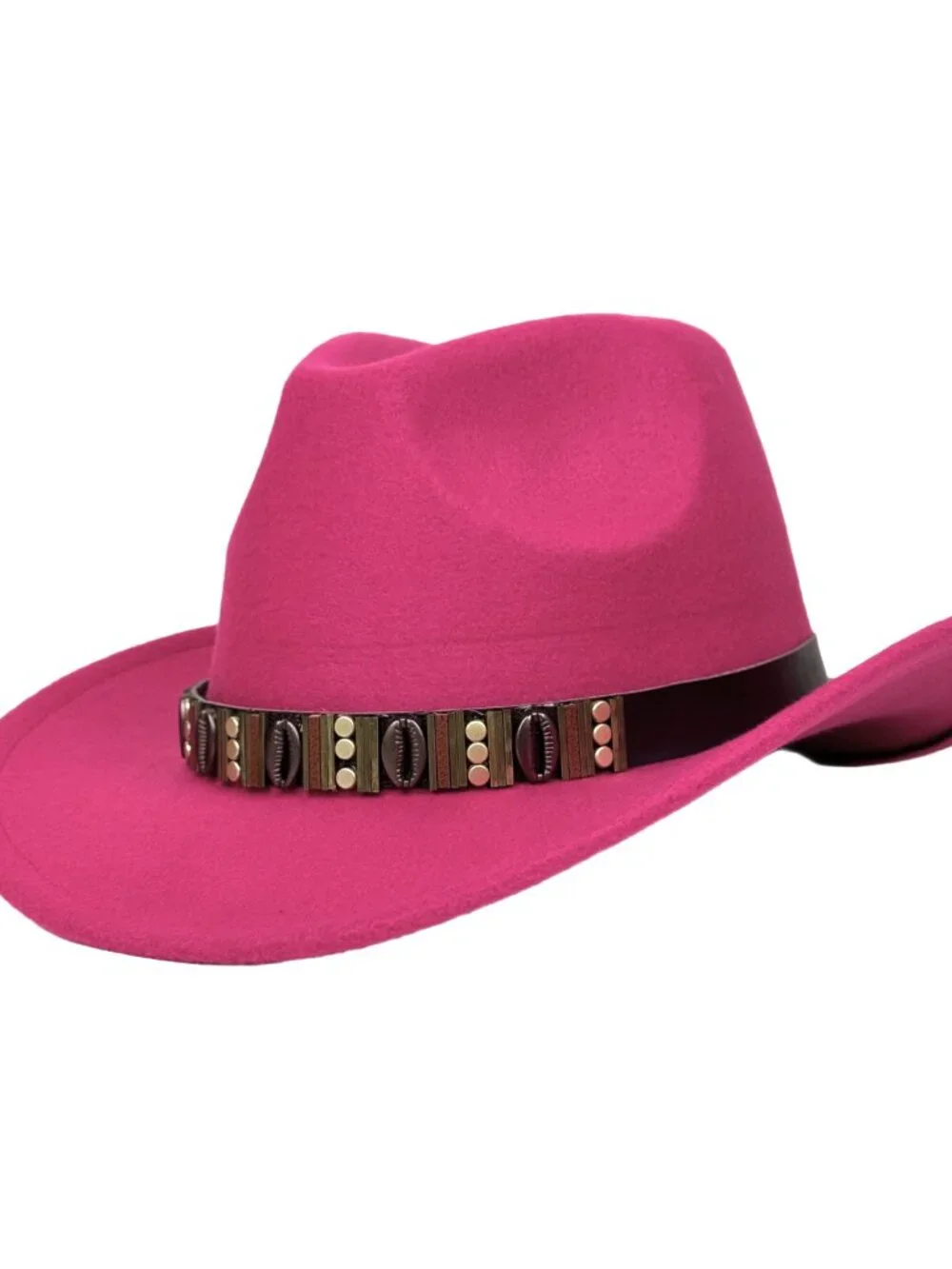 Hot Pink Western Cowboy Hat Wide Brim Ranch Rodeo Cowgirl Festival Boho Hat